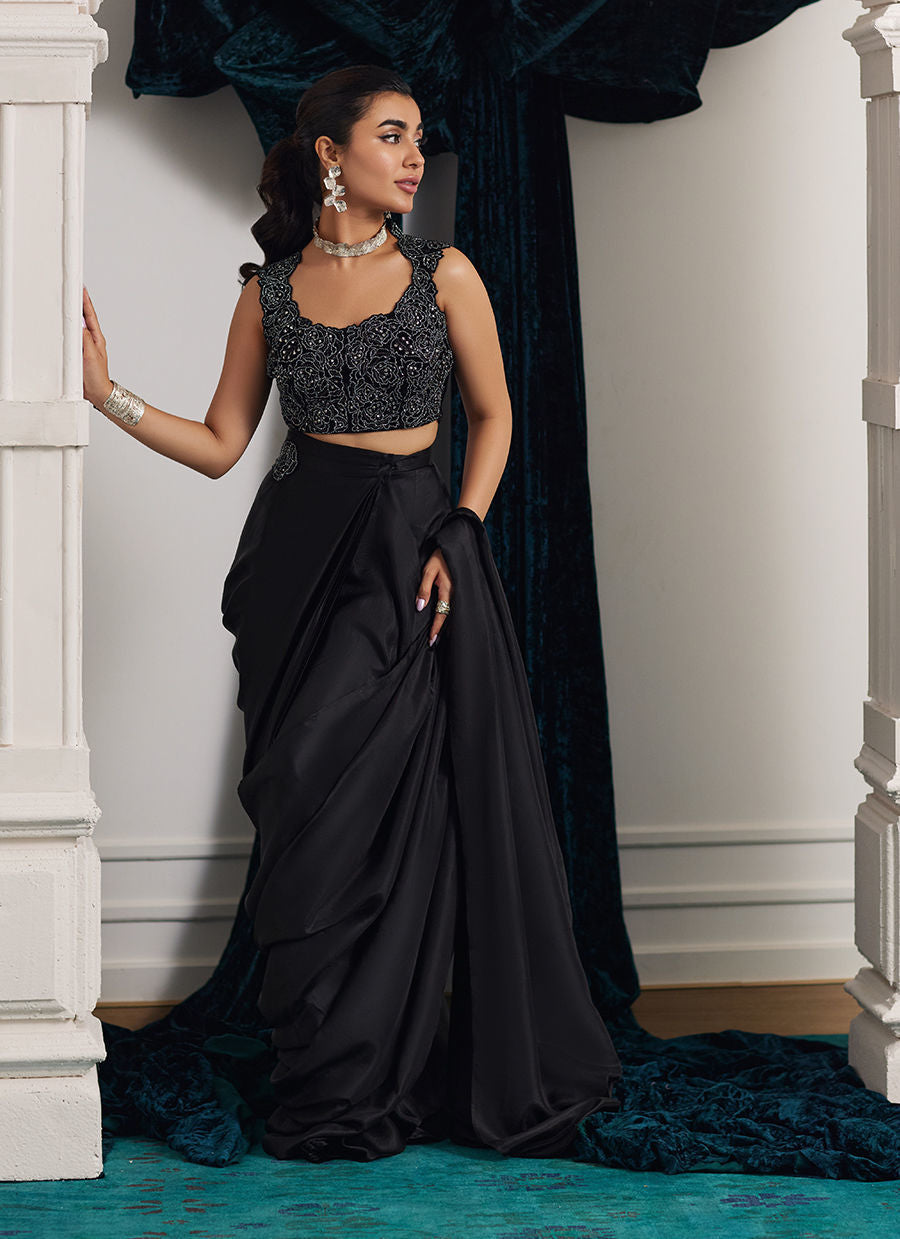 Velvets The Afterparty'24 - Marli Onyx Saree And Velvet Blouse