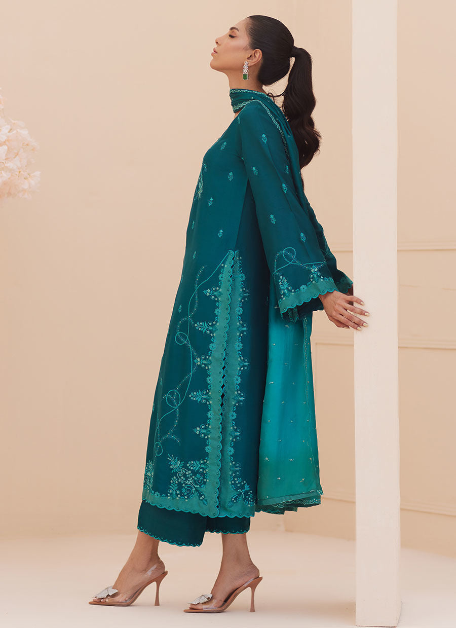 Zaza '25 - Evel Emerald Shirt and Dupatta