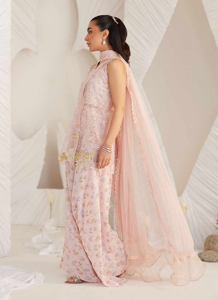 Lea Eid'25- Kyma Blush Organza Jacket and Bustier