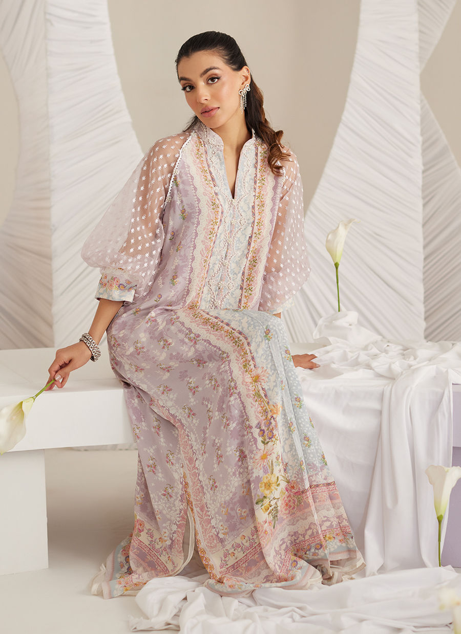 Lea Eid'25-Bianca Lavender Kaftan