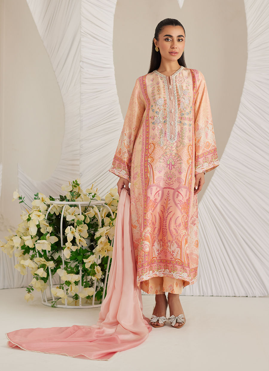 Lea Eid'25-Nerissa Shirt and Dupatta