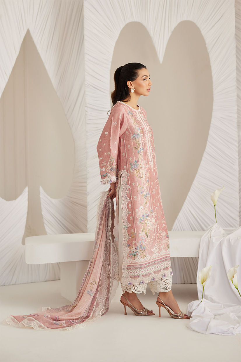 Lea Eid'25- Elara Blush Shirt and Dupatta