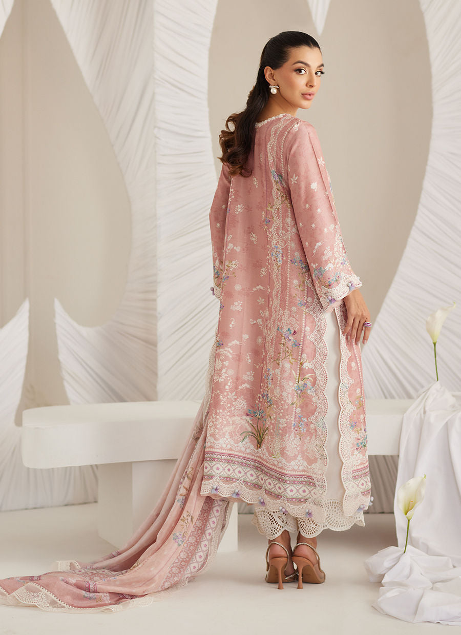 Lea Eid'25- Elara Blush Shirt and Dupatta