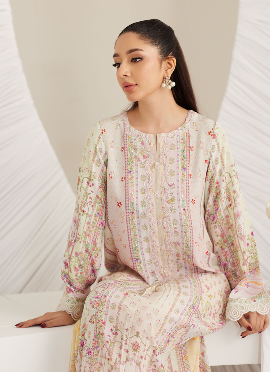 Lea Eid'25-Carlina Crepe Kaftan