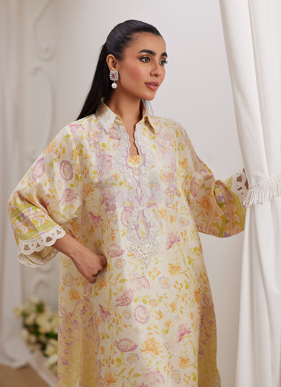 Lea Eid'25- Emelia Ivory Shirt Dress