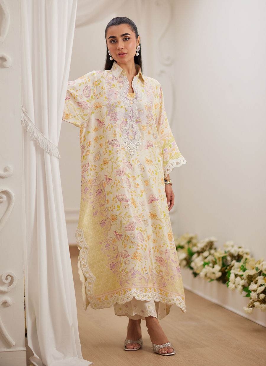 Lea Eid'25- Emelia Ivory Shirt Dress
