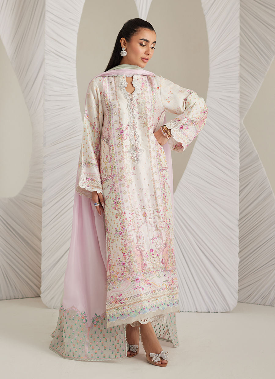 Lea Eid'25-Brea Ivory Shirt and Dupatta