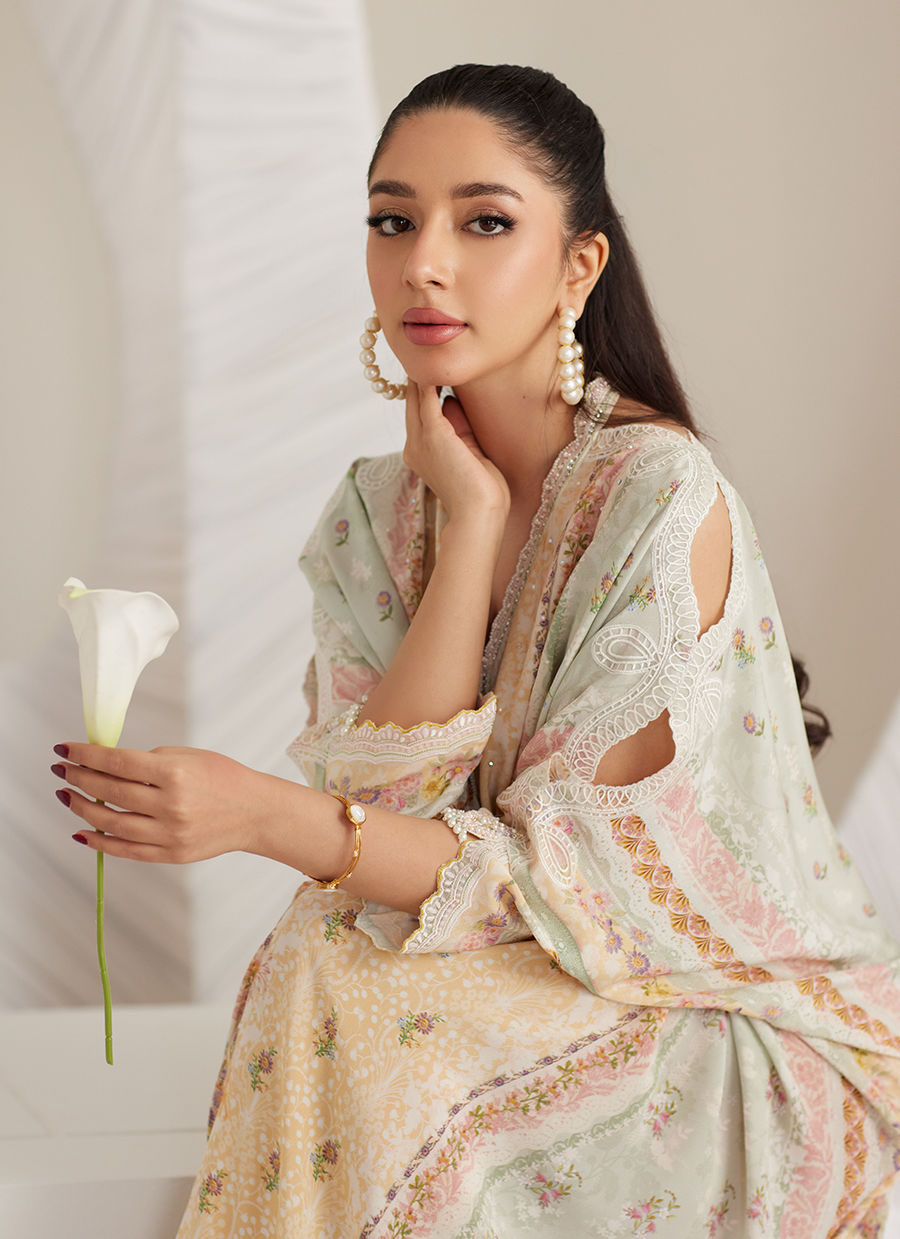 Lea Eid'25- Allegra Mint Kaftan