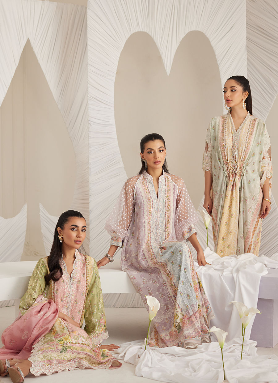 Lea Eid'25- Allegra Mint Kaftan