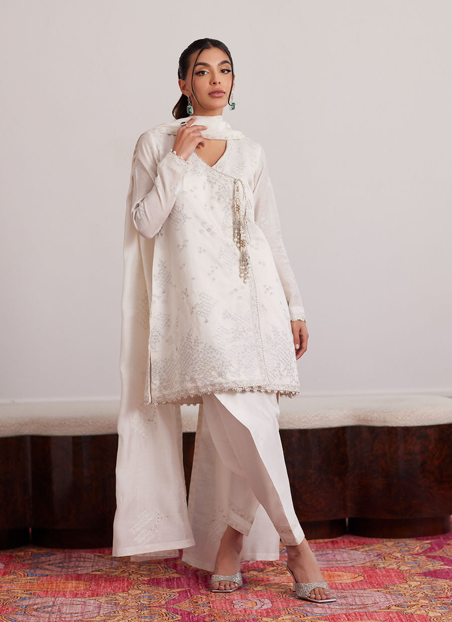 Luna Eid Edit'25 - Calla Ivory Angarkha And Dupatta