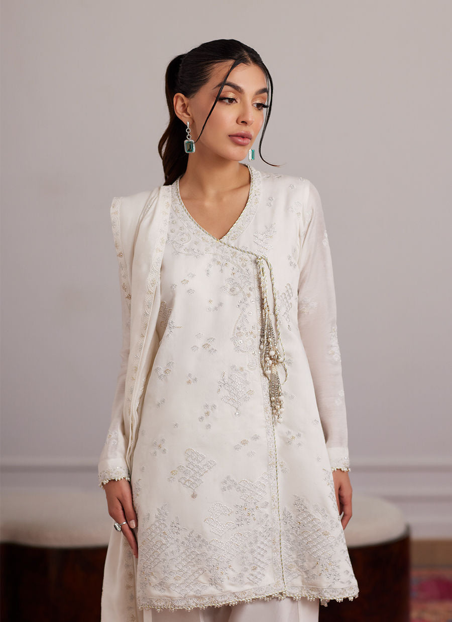 Luna Eid Edit'25 - Calla Ivory Angarkha And Dupatta