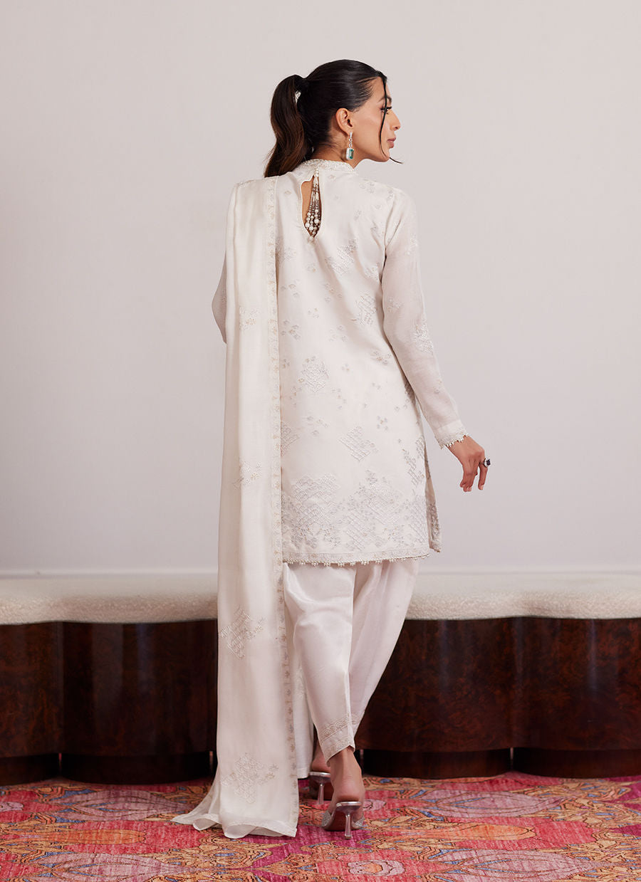 Luna Eid Edit'25 - Calla Ivory Angarkha And Dupatta