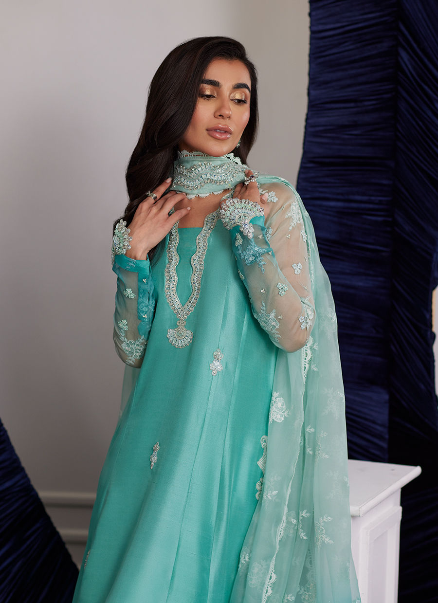 Luna Eid Edit'25 - Zima Peppermint Kalidaar And Dupatta
