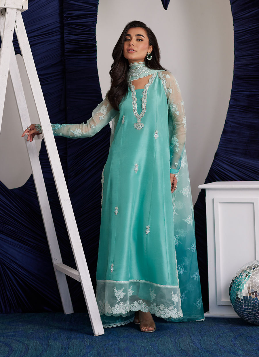 Luna Eid Edit'25 - Zima Peppermint Kalidaar And Dupatta