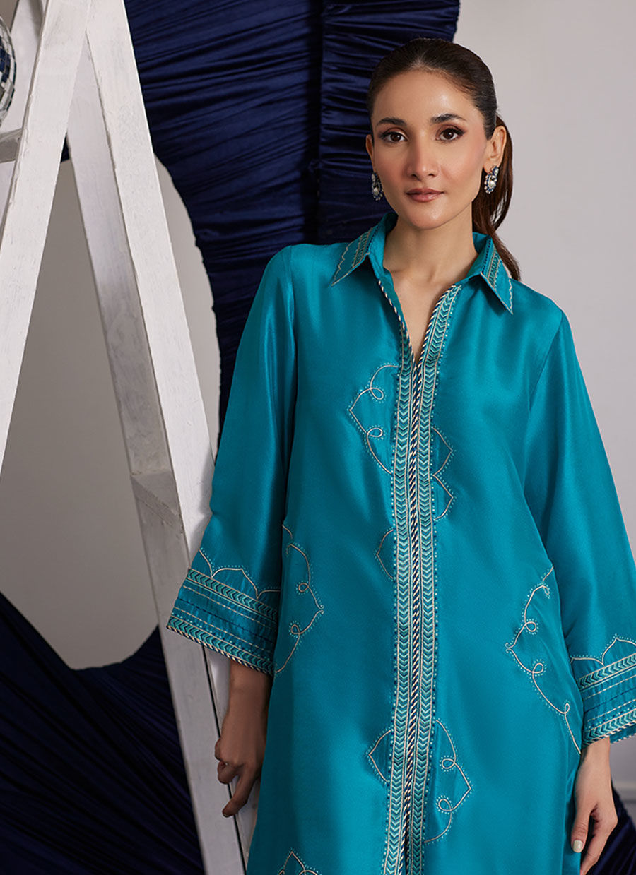 Luna Eid Edit'25 - Clemmie Aqua Shirt