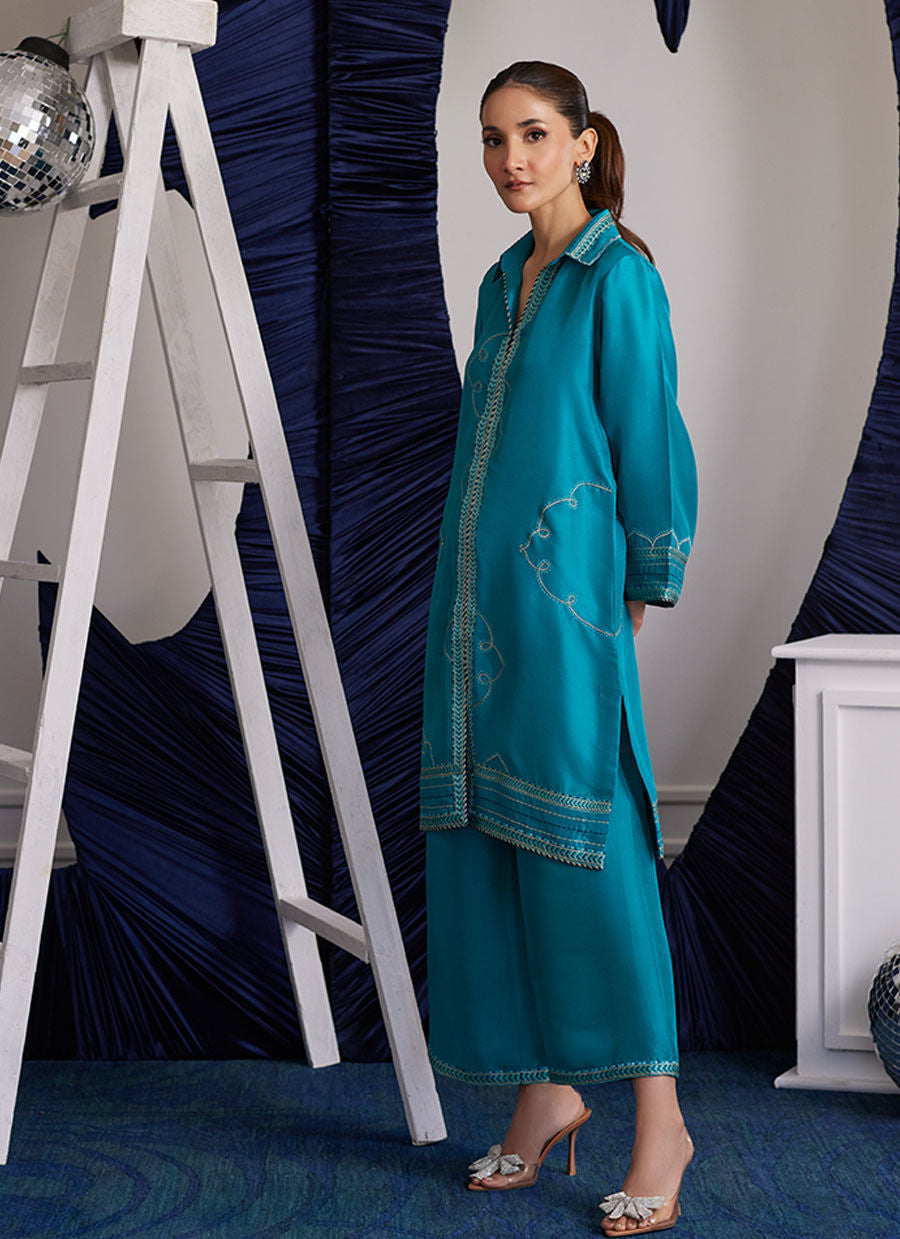 Luna Eid Edit'25 - Clemmie Aqua Shirt