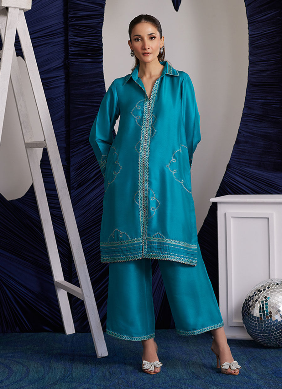 Luna Eid Edit'25 - Clemmie Aqua Shirt