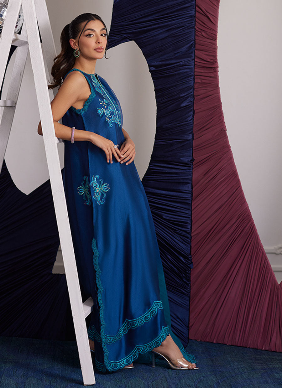 Luna Eid Edit'25 - Skylar Teal Shirt And Dupatta