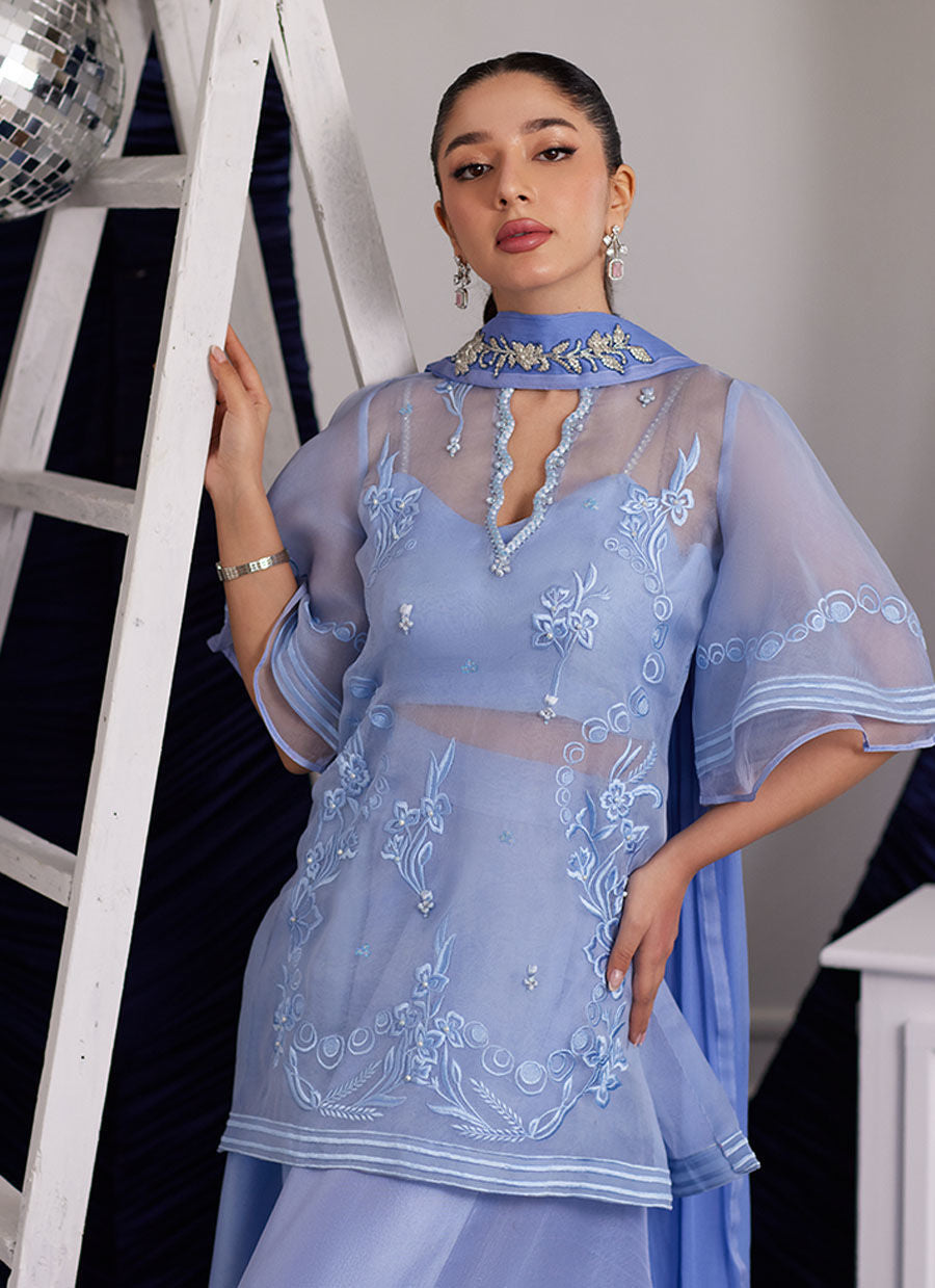 Luna Eid Edit'25 - Cassie Periwinkle Shirt And Dupatta