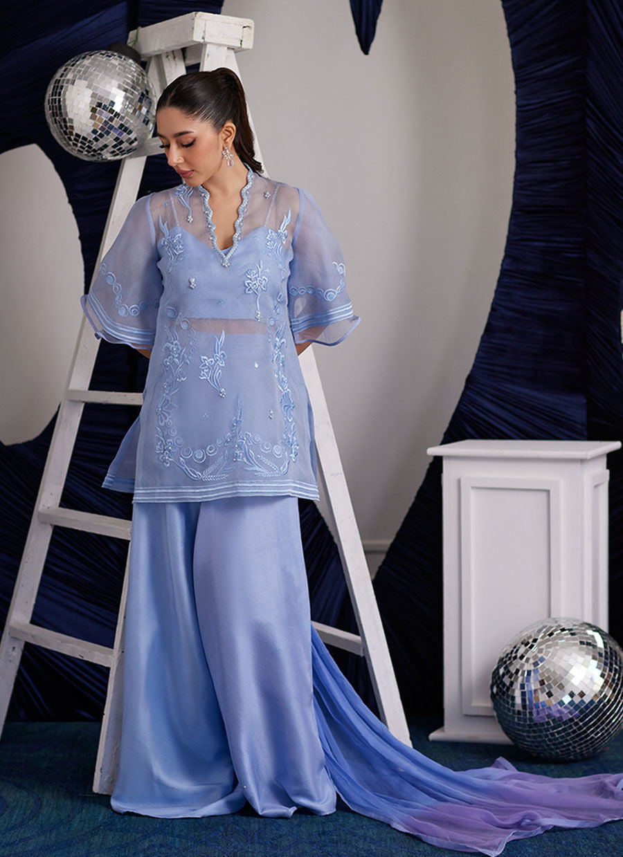 Luna Eid Edit'25 - Cassie Periwinkle Shirt And Dupatta