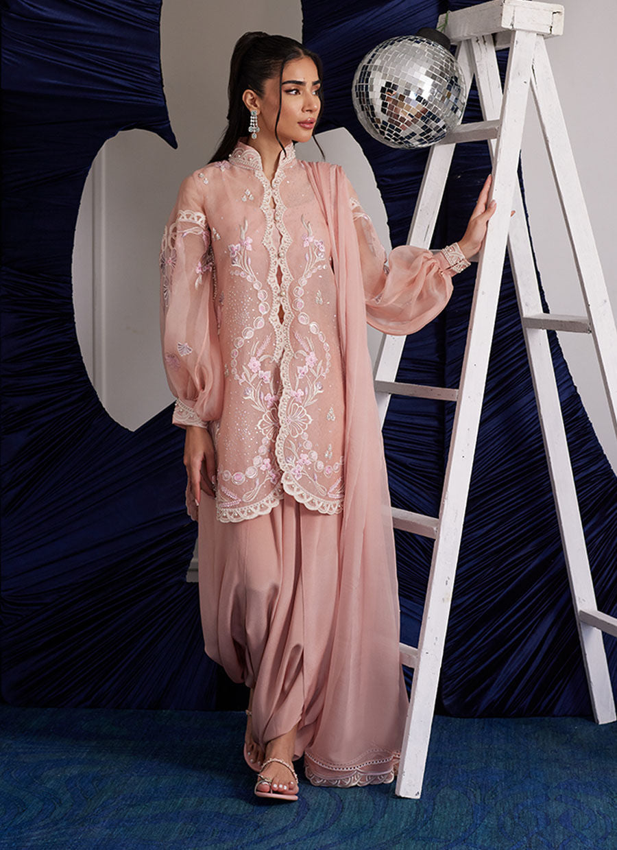 Luna Eid Edit'25 - Piper Blush Shirt And Dupatta