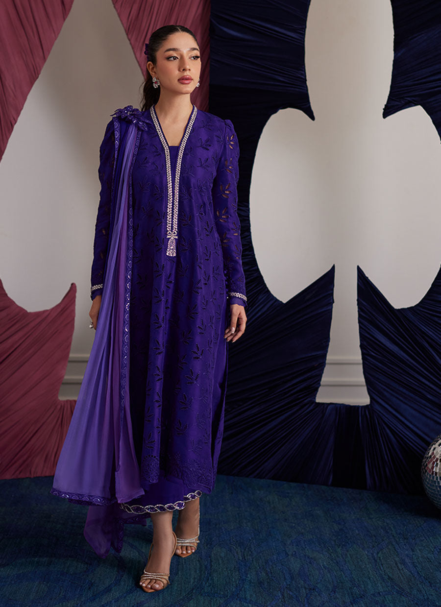 Luna Eid Edit'25 - Gloria Indigo Shirt And Dupatta