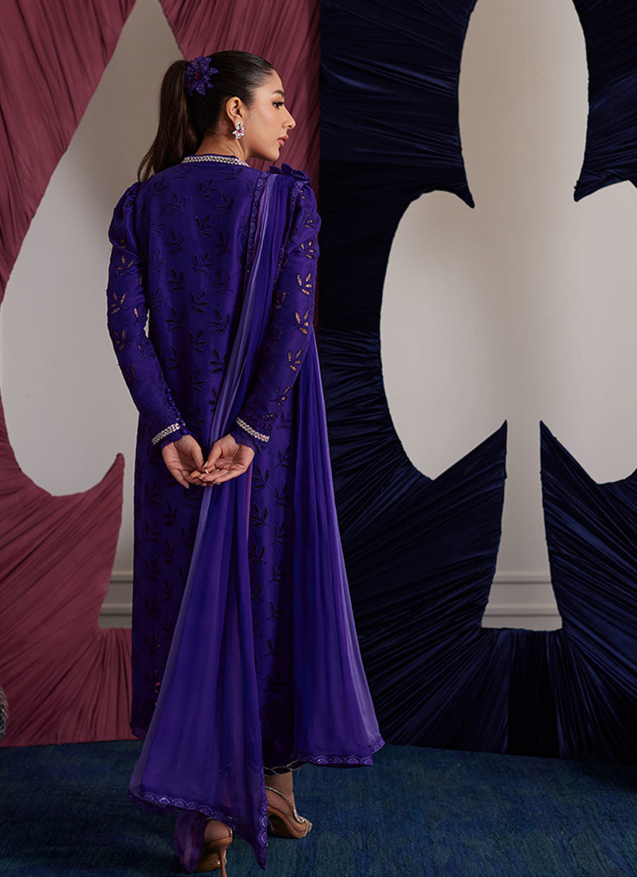 Luna Eid Edit'25 - Gloria Indigo Shirt And Dupatta