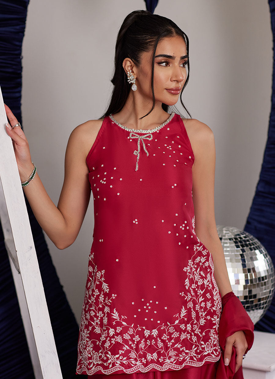 Luna Eid Edit'25 - Izzy Hot Pink Shirt And Dupatta