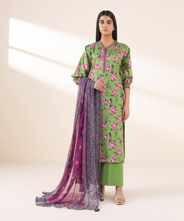Unstitched Lawn '25 - 2 Piece - Printed Lawn Suit - 00U2DDY25V15