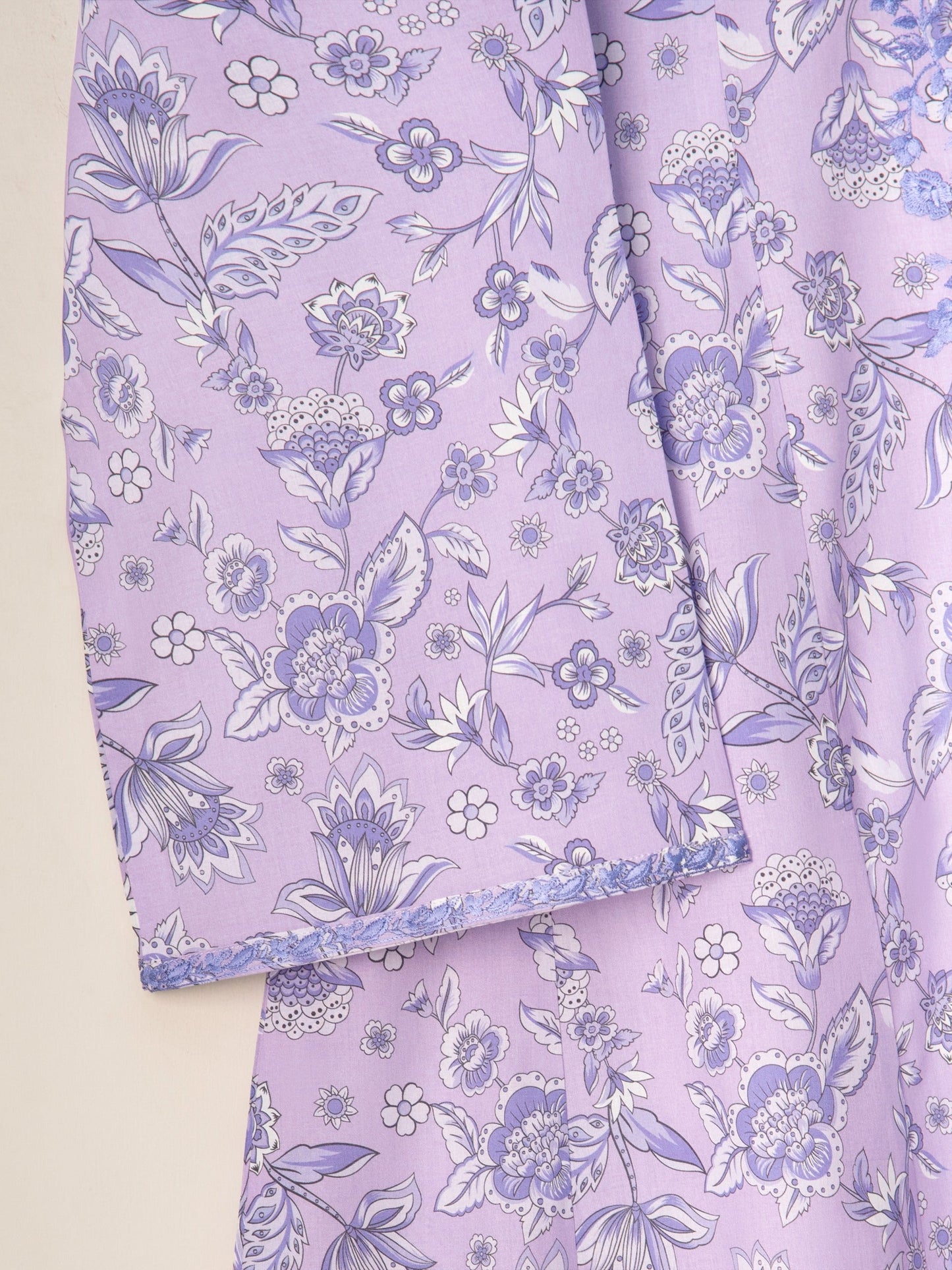 2 Piece - Embroidered Printed Cambric Suit S111138