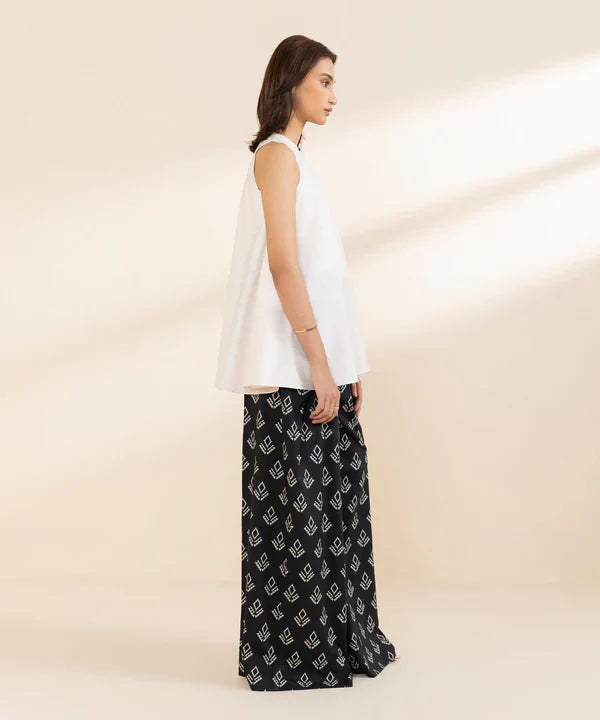 Daily '25-Printed Linen Trousers 0U1TDY25V09B