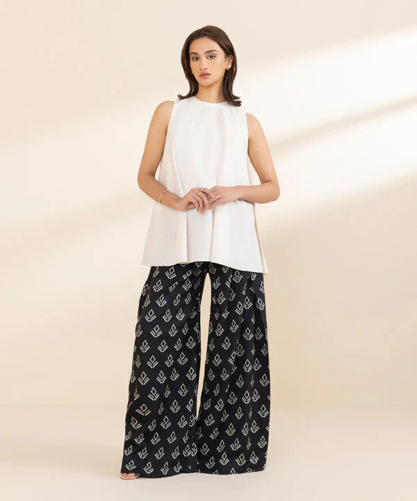Daily '25-Printed Linen Trousers 0U1TDY25V09B