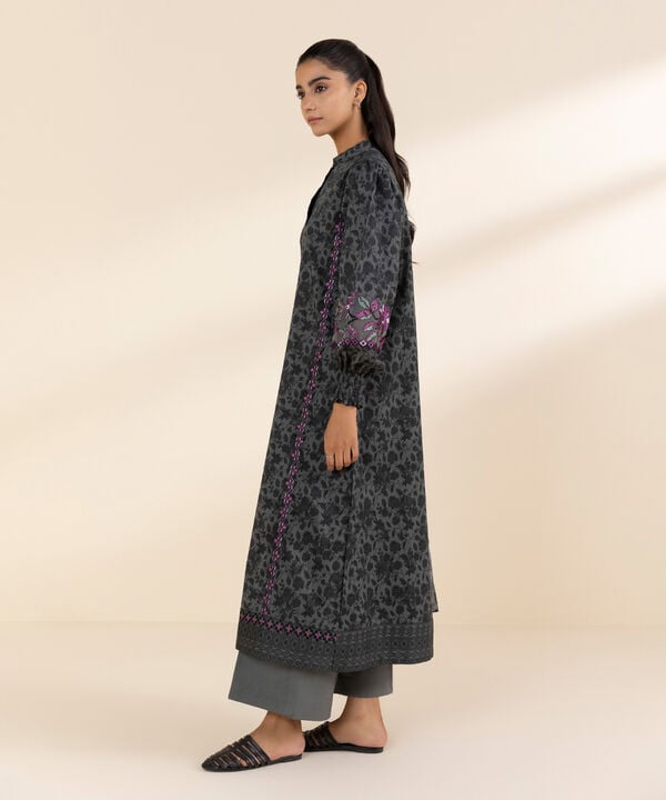 Unstitched Lawn '25 - 2 Piece - Embroidered Lawn Suit - 0U2DEDY25V12