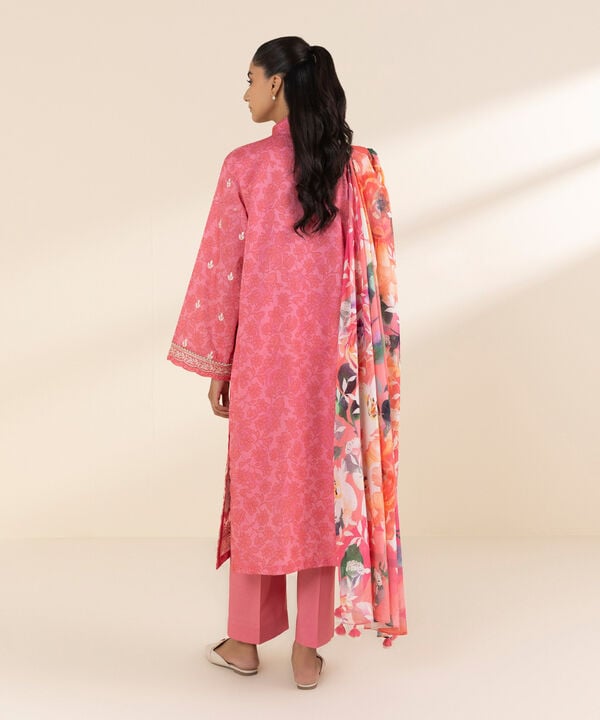 Unstitched Lawn '25 - 2 Piece - Embroidered Lawn Suit - 0U2DEDY25V14