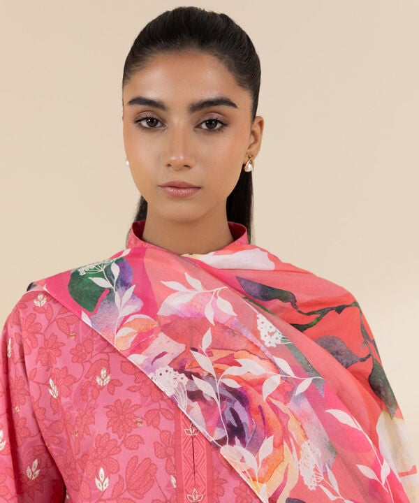 Unstitched Lawn '25 - 2 Piece - Embroidered Lawn Suit - 0U2DEDY25V14