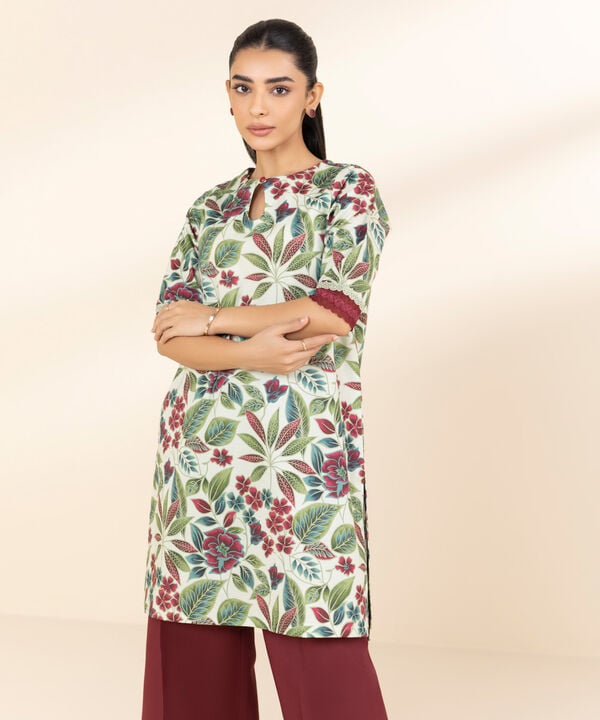Unstitched Lawn '25 - 2 Piece - Embroidered Lawn Suit - 0U2TEDY25V07