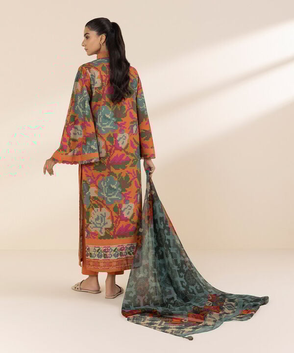 Unstitched Lawn '25 - 3 Piece - Printed Lawn Suit - 0U3PDY25V116