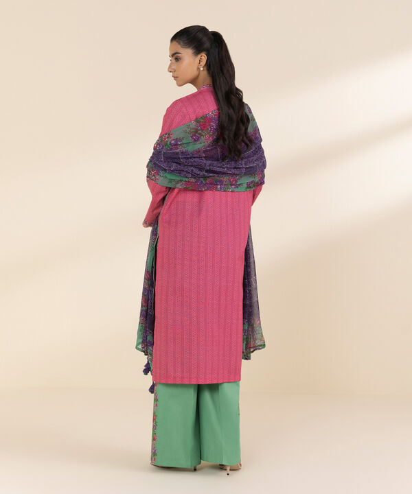 Unstitched Lawn '25 - 3 Piece - Embroidered Lawn Suit - 0U3PEDY25V16