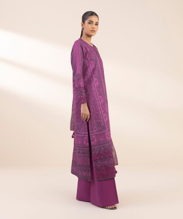 Unstitched Lawn '25 - 3 Piece - Embroidered Lawn Suit - 0U3PESG25V13