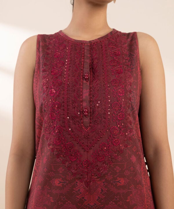 Unstitched Lawn '25 - 3 Piece - Embroidered Lawn Suit - 0U3PESG25V14