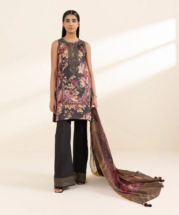 Silk'25- Embroidered Satin Suit 0U3PESL25V04