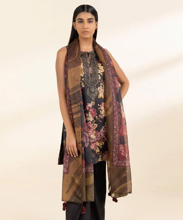 Silk'25- Embroidered Satin Suit 0U3PESL25V04