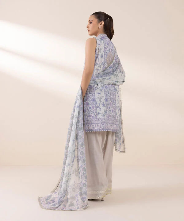 Silk'25- Embroidered Silk Suit 0U3PESL25V08