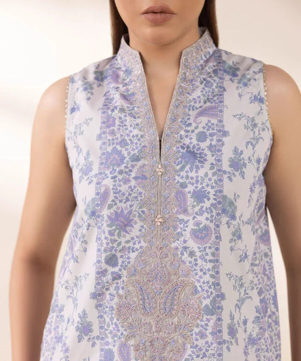 Silk'25- Embroidered Silk Suit 0U3PESL25V08