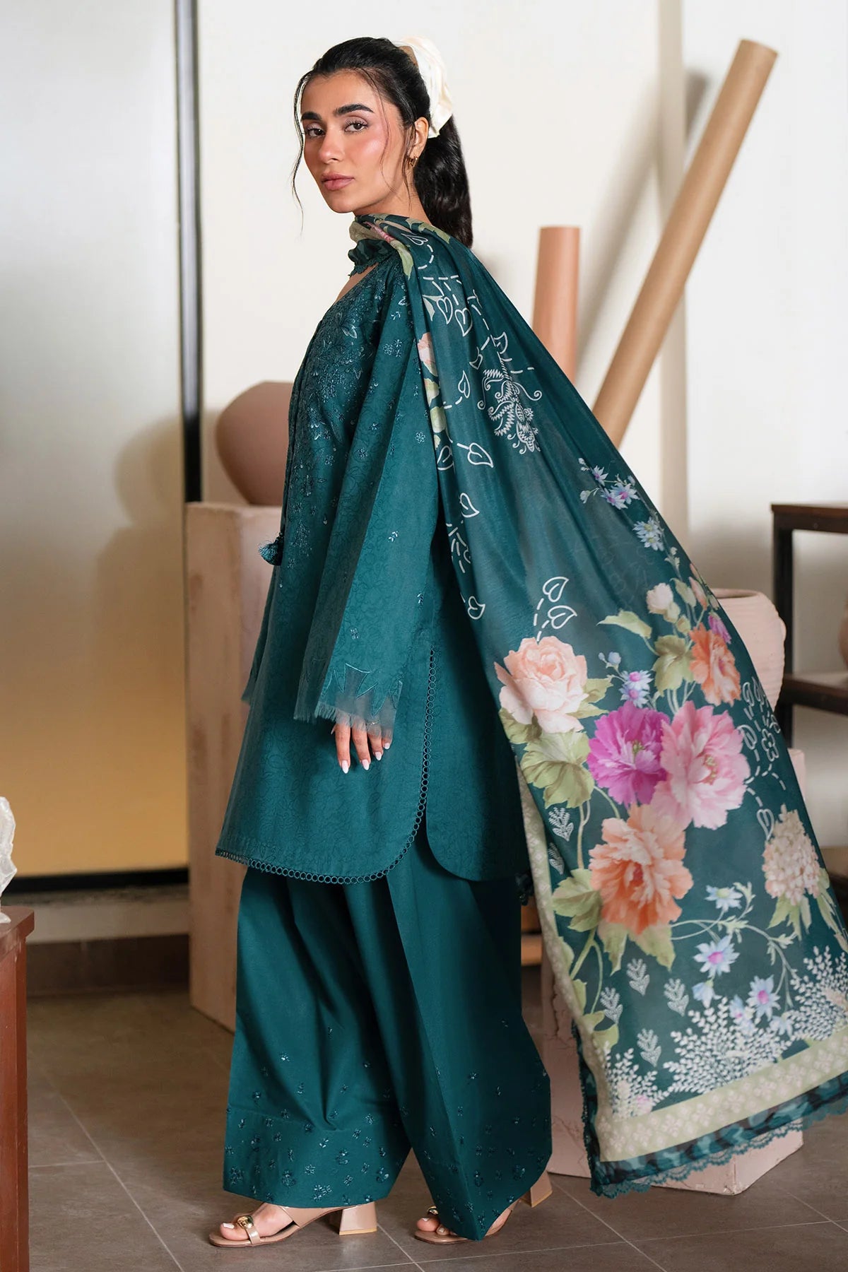 Nureh Raha Festive Jacquard Lawn Unstitched'26 – NE-237- RTS