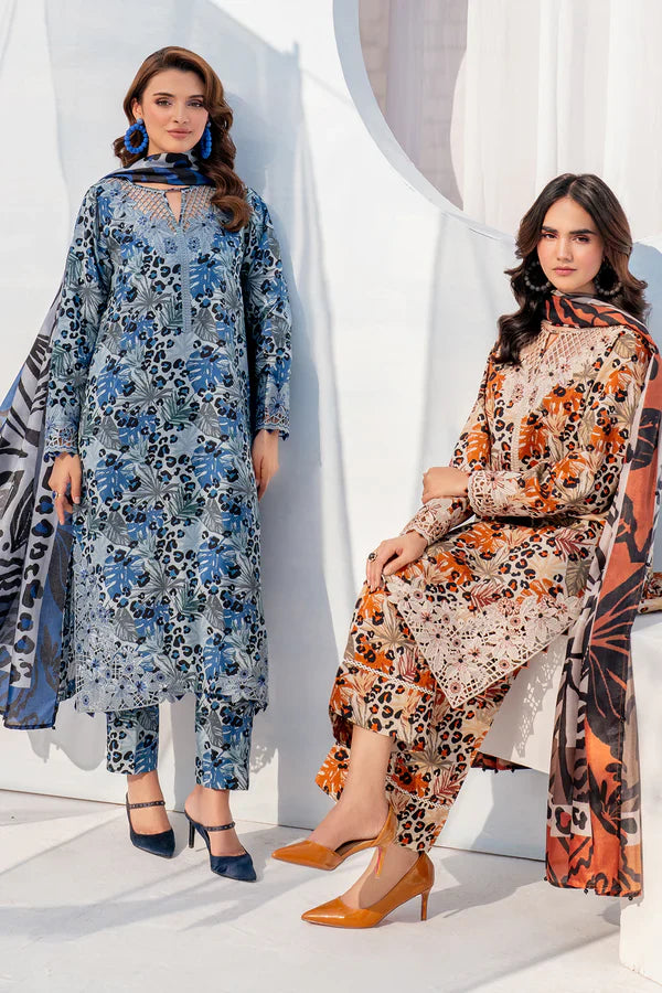 Unstitched'25 - EMBROIDERED VISCOSE SILK UF-4039