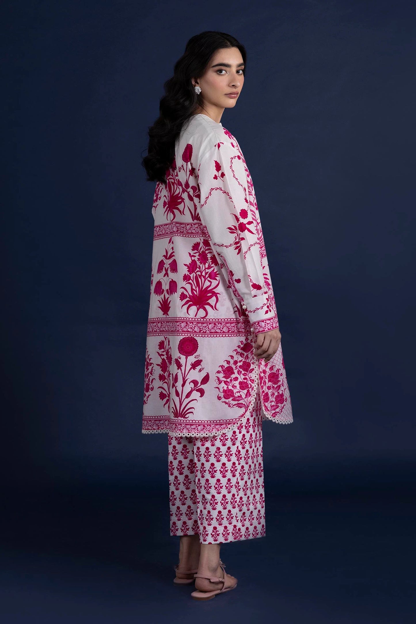 Unstitched Lawn 2 Piece Suit -H251-008A-2AC- RTS