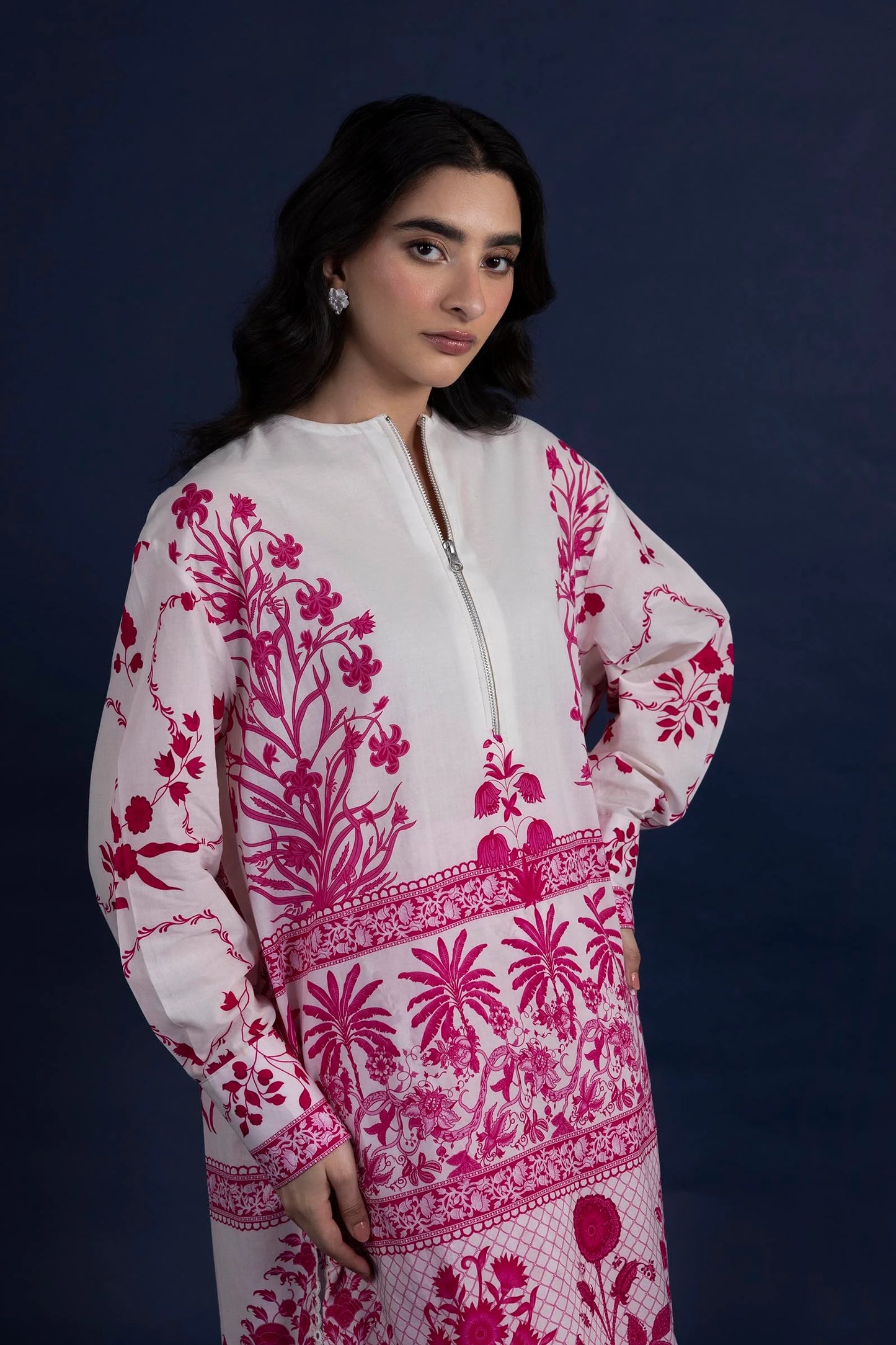 Unstitched Lawn 2 Piece Suit -H251-008A-2AC- RTS