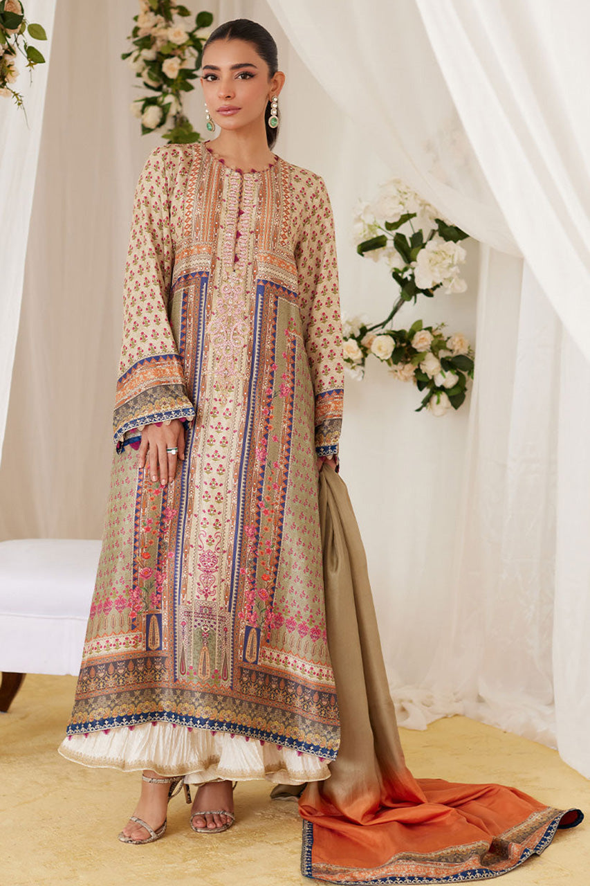 Lea Fall'24 - Reen Printed Raw Silk Shirt And Dupatta (RTS)