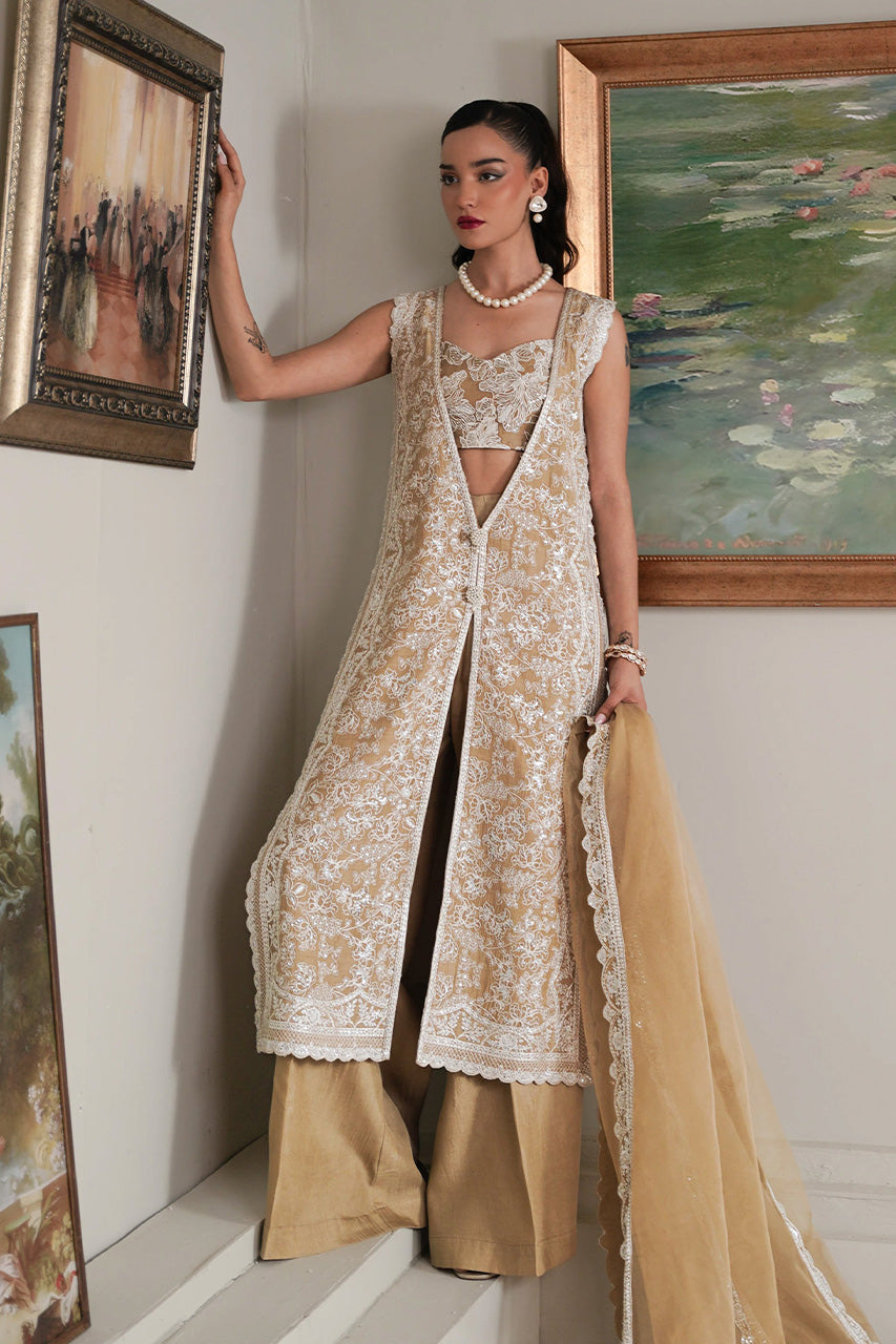 FORMALS'24 -GOLDEN Beige SET WEDDING EDIT 2024/2025 (NPA3-24427)